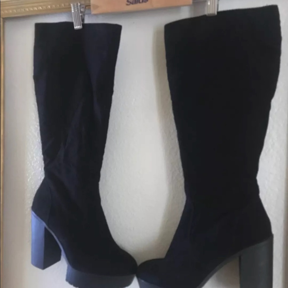 Forever 21 platforms wedge high heels boots 8